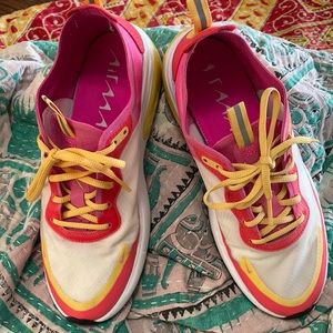 Nike Air Max pink white n yellow